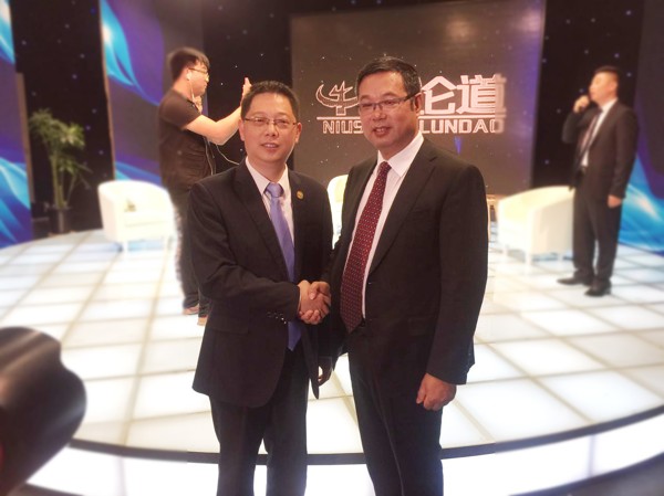 壹品歐迪辦公家具董事長(zhǎng)張曉帆受邀參加央視CCTV《牛商論道》節(jié)目錄制
